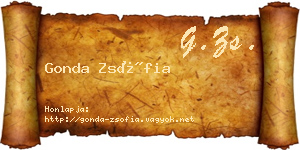Gonda Zsófia névjegykártya