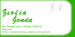zsofia gonda business card